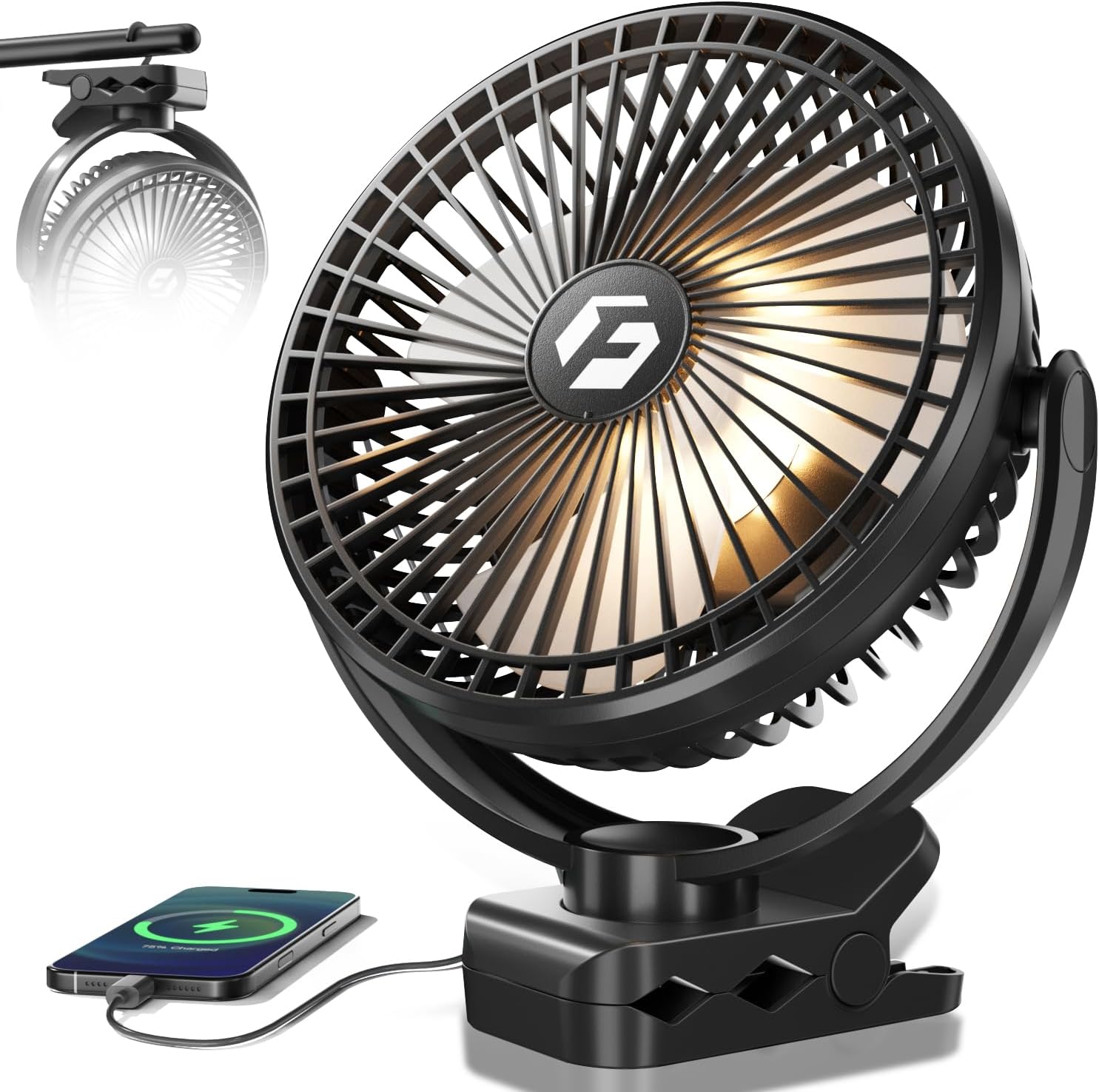 FRIZCOL 20000mAh Clip-On Fan
