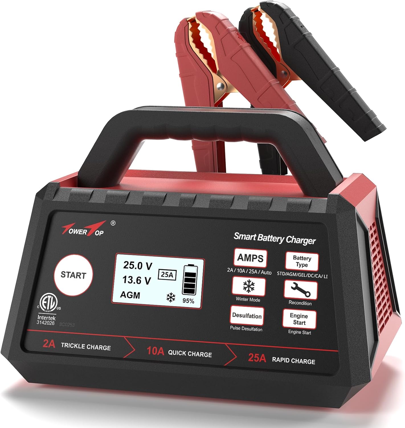 TowerTop 25 Amp Smart Battery Charger