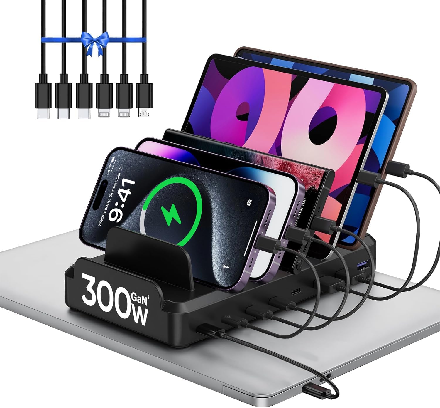 300W 8-Port USB-C Charging Station