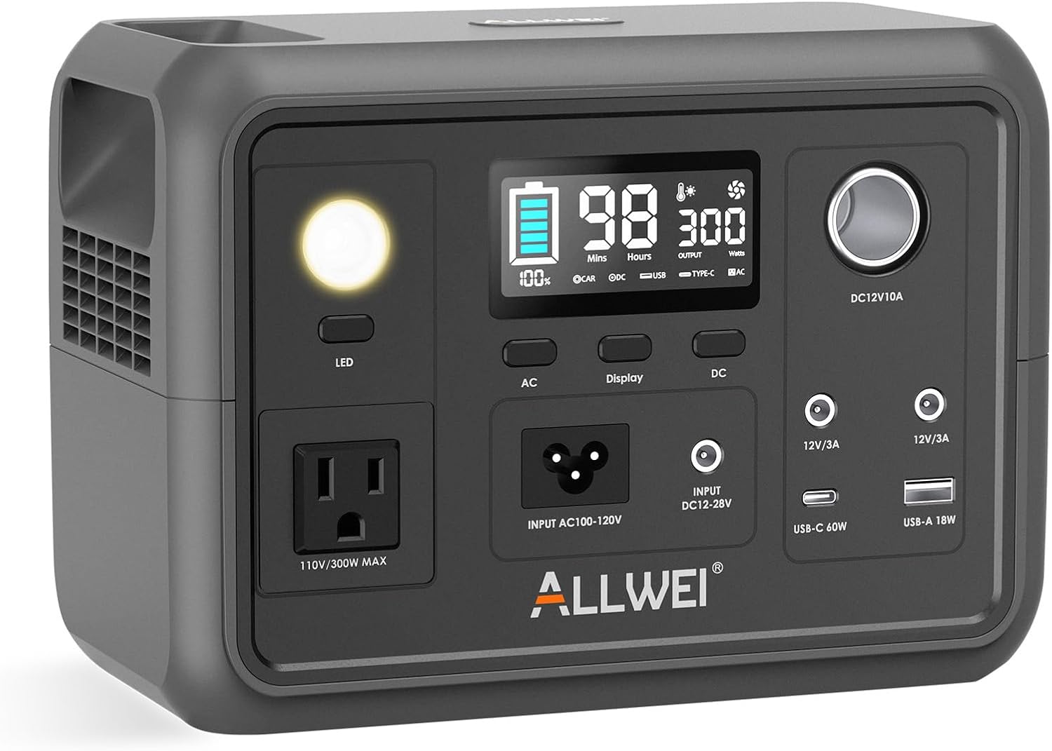 Allwei 300W Portable Power Station