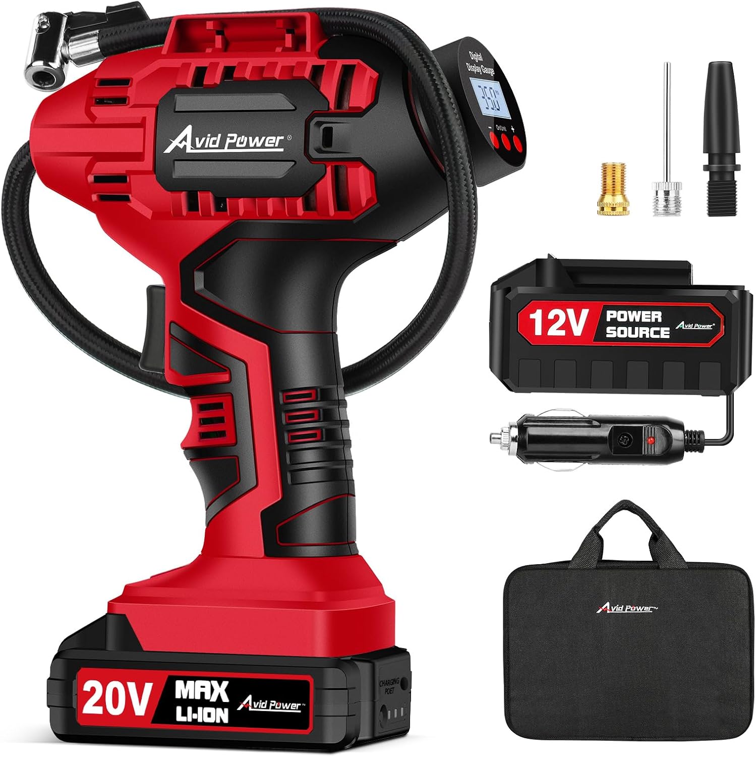 Avid Power 20V cordless tire inflator