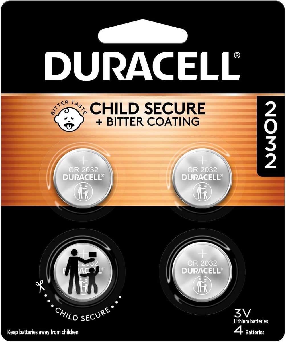 Small pack of Duracell CR2032 batteries