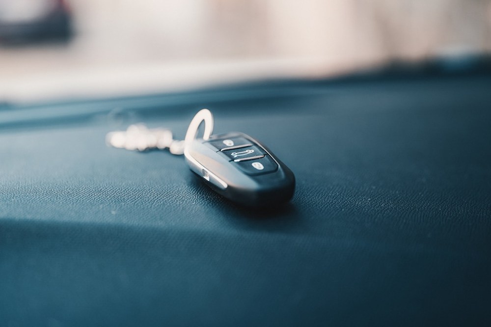 Black car key fob