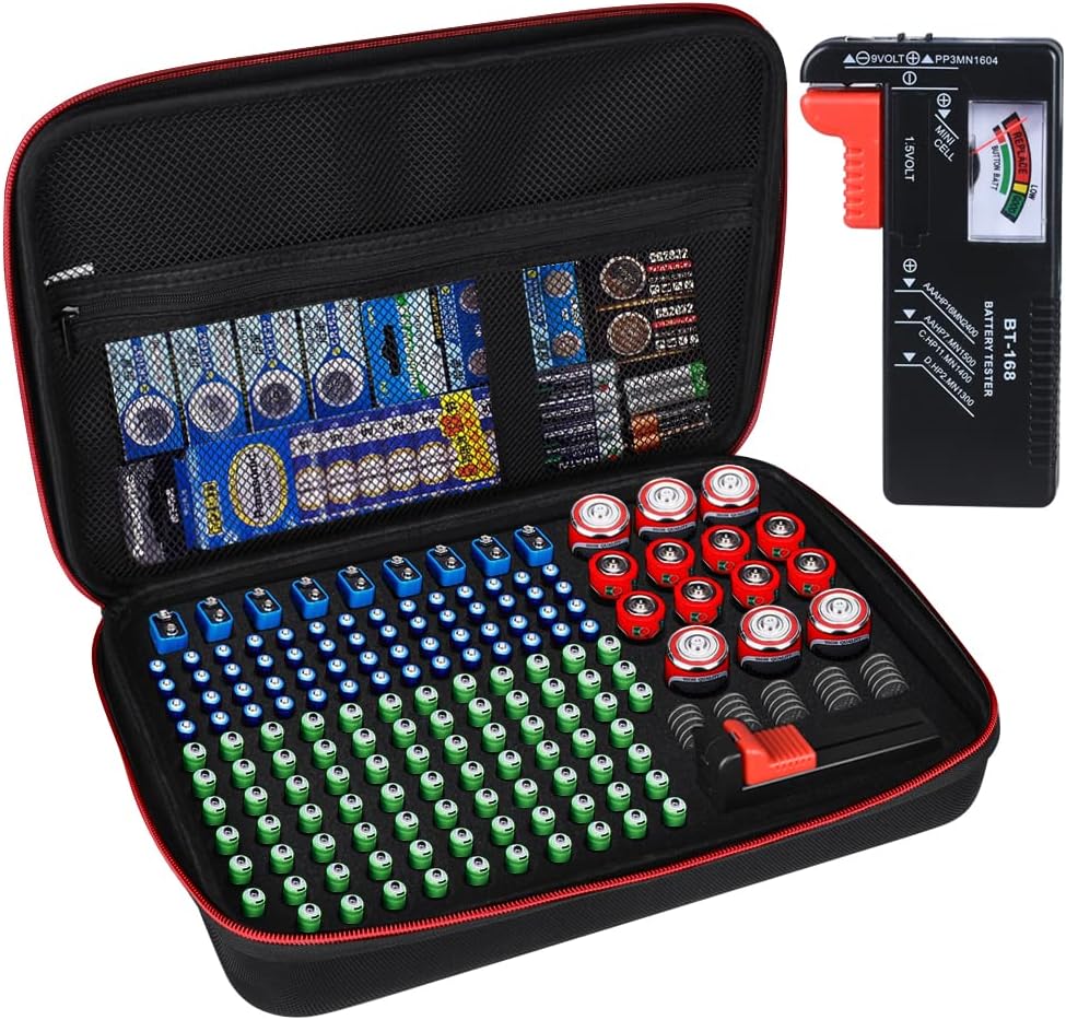 Battery Vault Storage Box with Tester