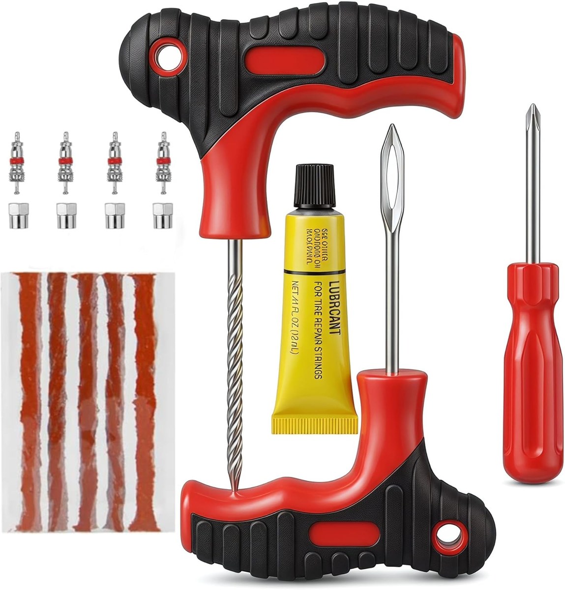 17-Piece Tire Repair Kit with Plug Tools