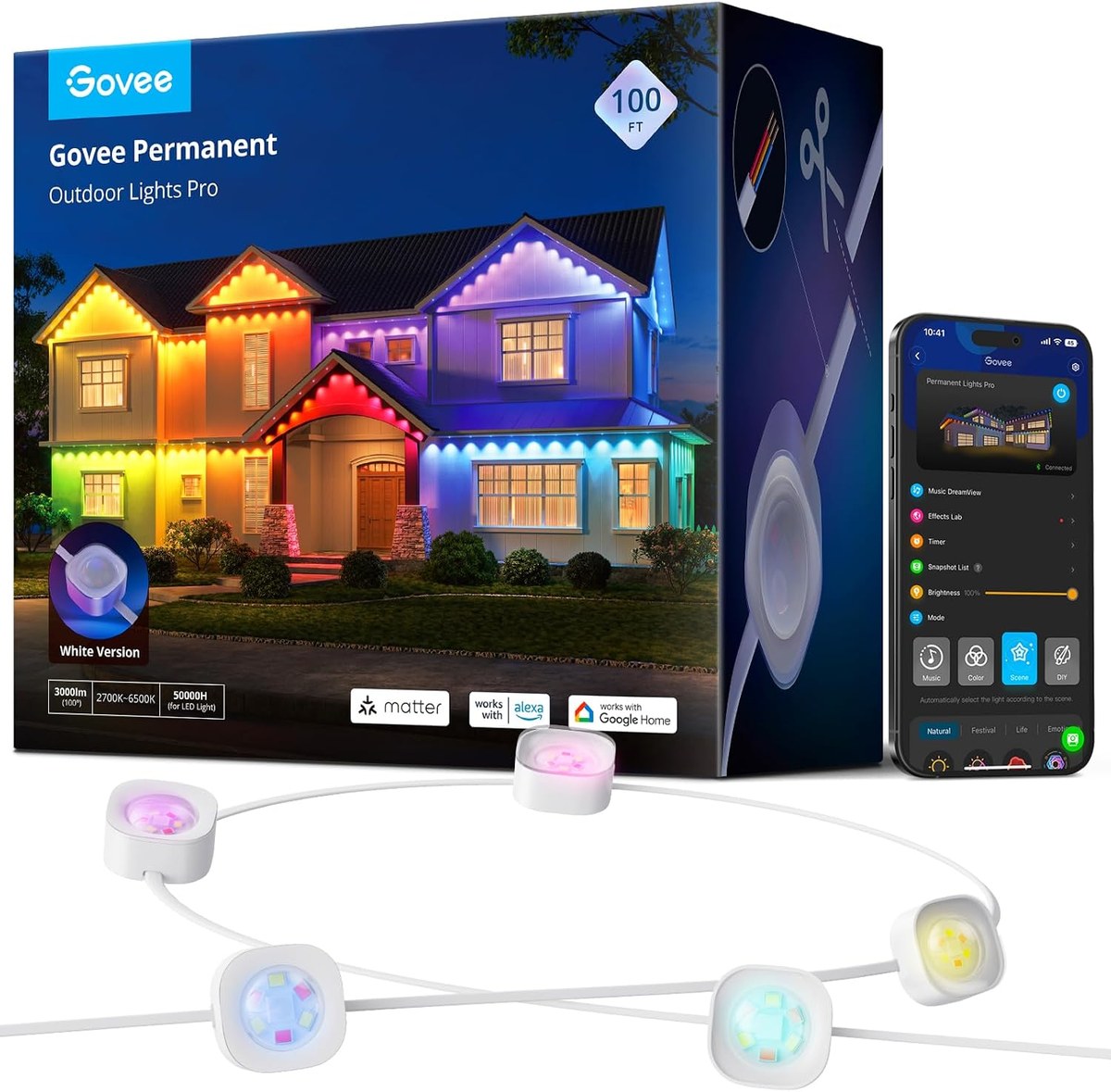 Govee Permanent Outdoor Lights Pro 100-foot kit