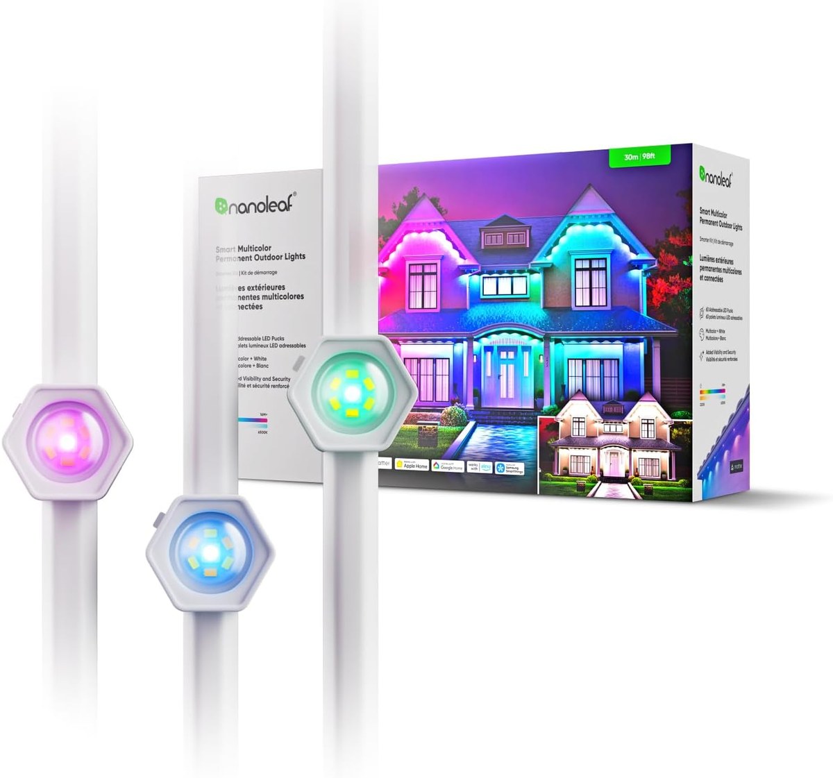 Nanoleaf Matter Permanent Outdoor Lights 98-foot kit
