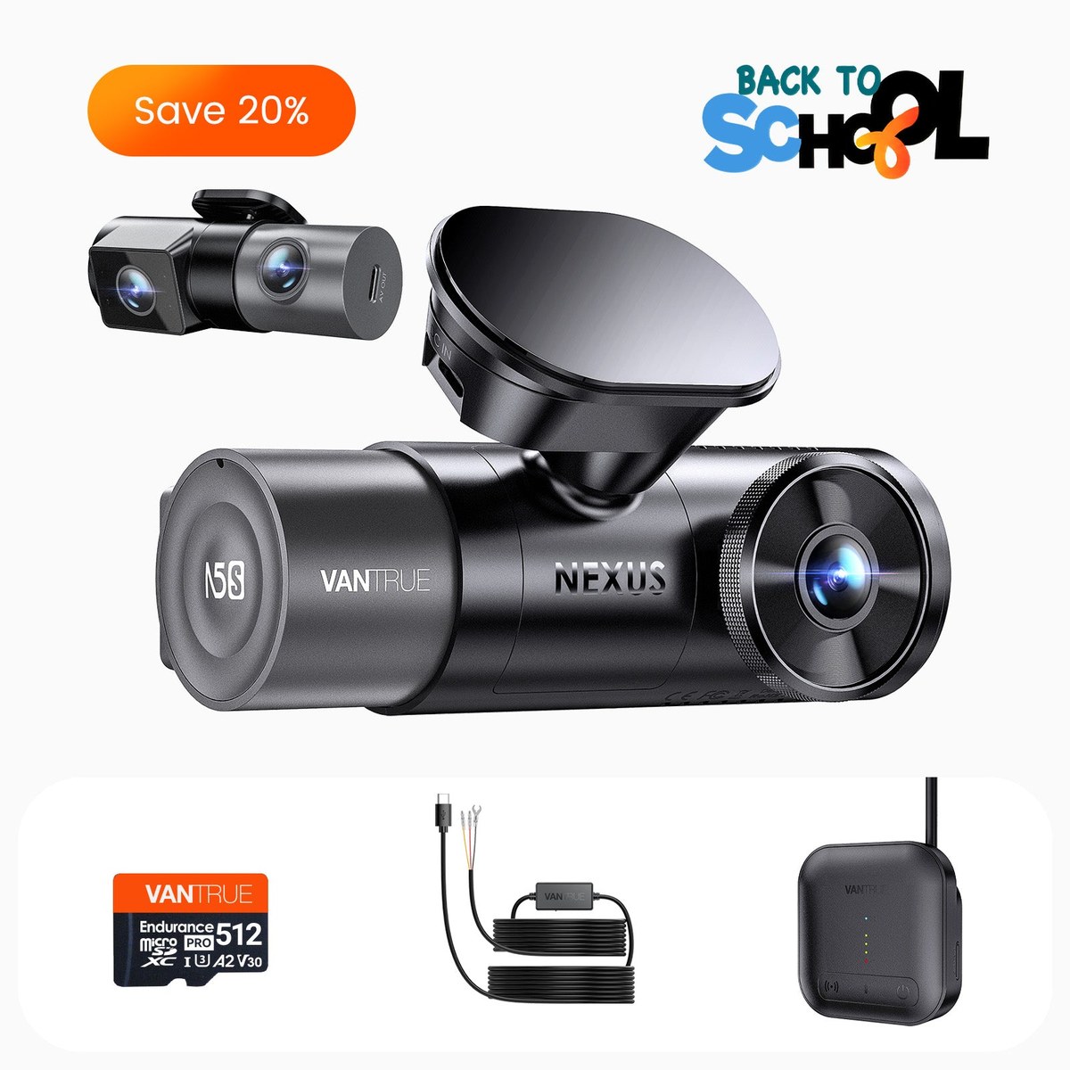 Vantrue N5S LTE Dash Cam Bundle